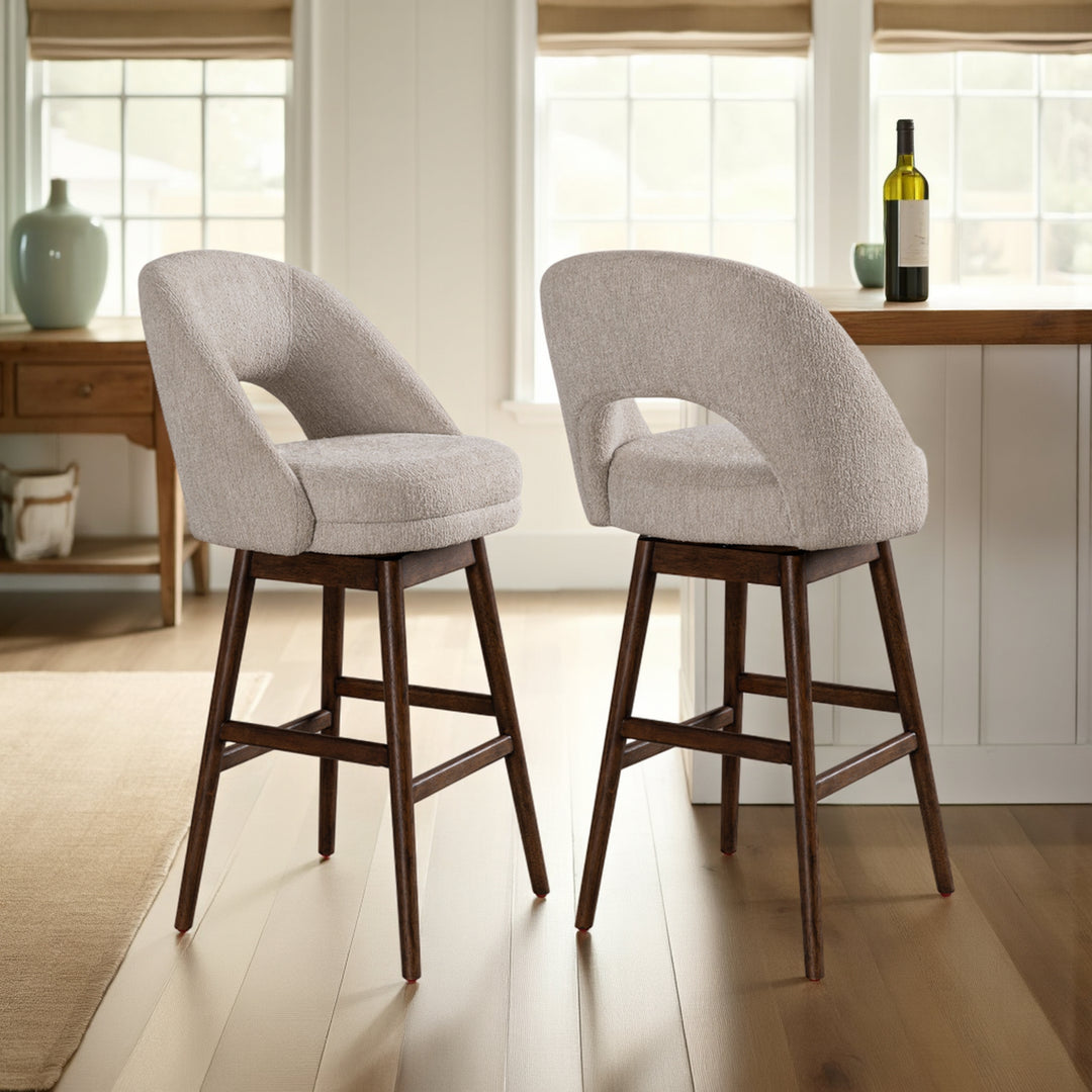 21"W x 22.75"D x 42.5"H / Beige/Brown Oak