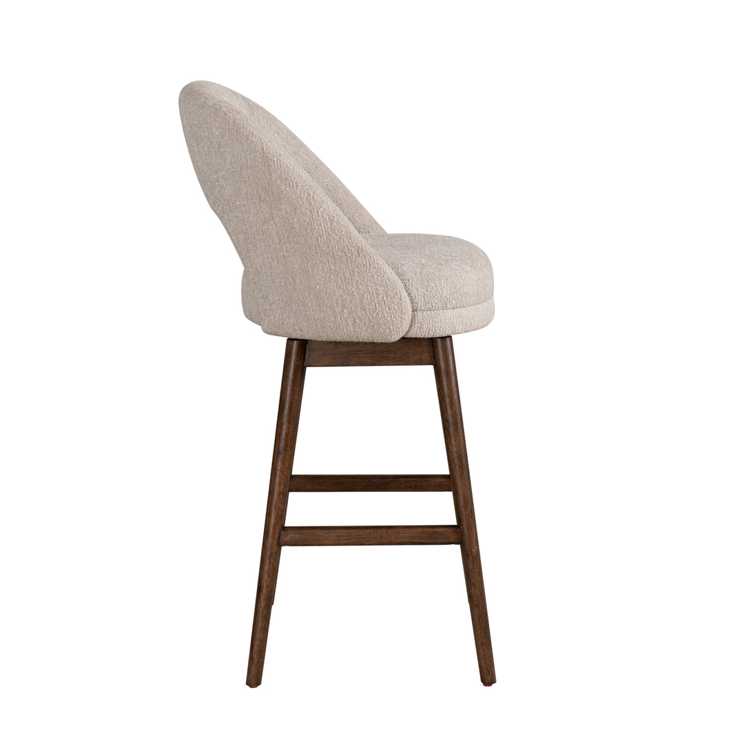 21"W x 22.75"D x 42.5"H / Beige/Brown Oak