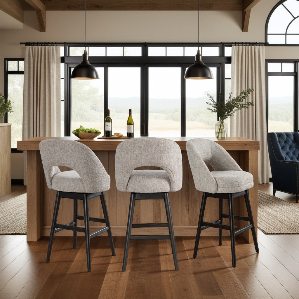 21"W x 22.75"D x 42.5"H / Beige/Gray Oak