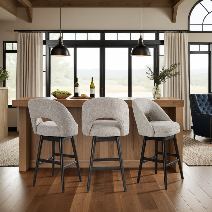 21"W x 22.75"D x 42.5"H / Beige/Gray Oak