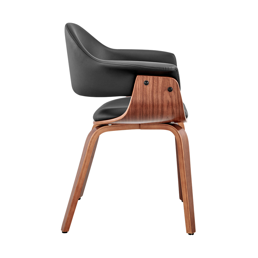 25"W x 19"D x 30"H / Black/Walnut