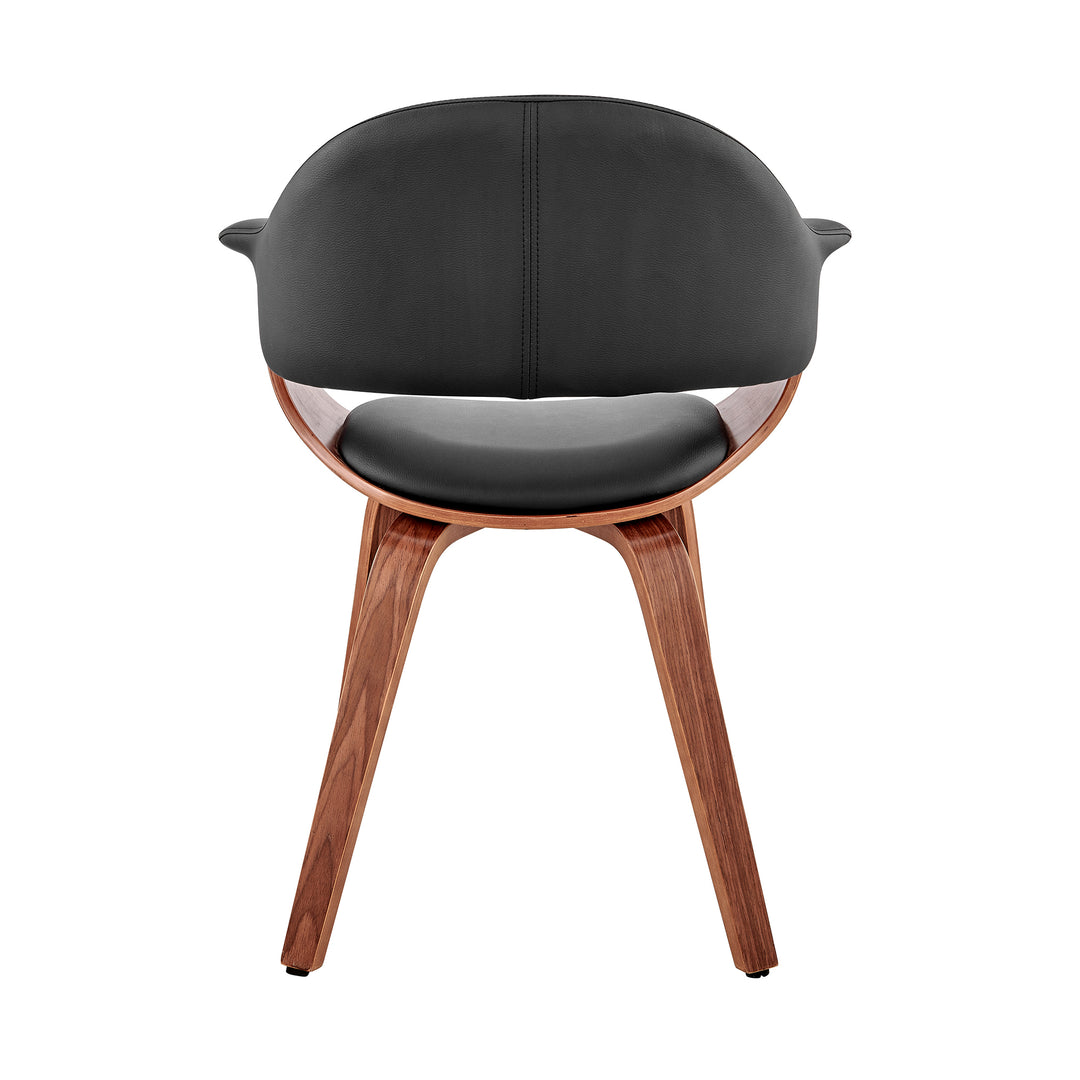 25"W x 19"D x 30"H / Black/Walnut