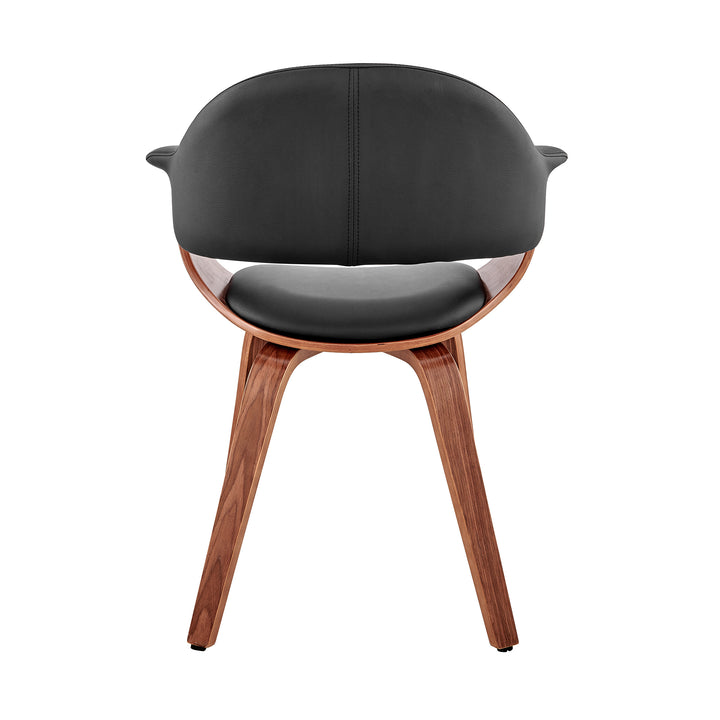 25"W x 19"D x 30"H / Black/Walnut