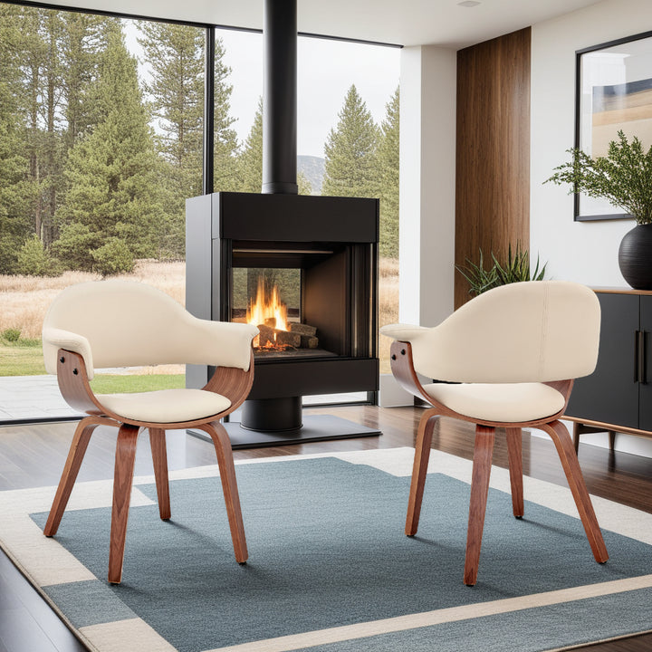 25"W x 19"D x 30"H / White/Walnut