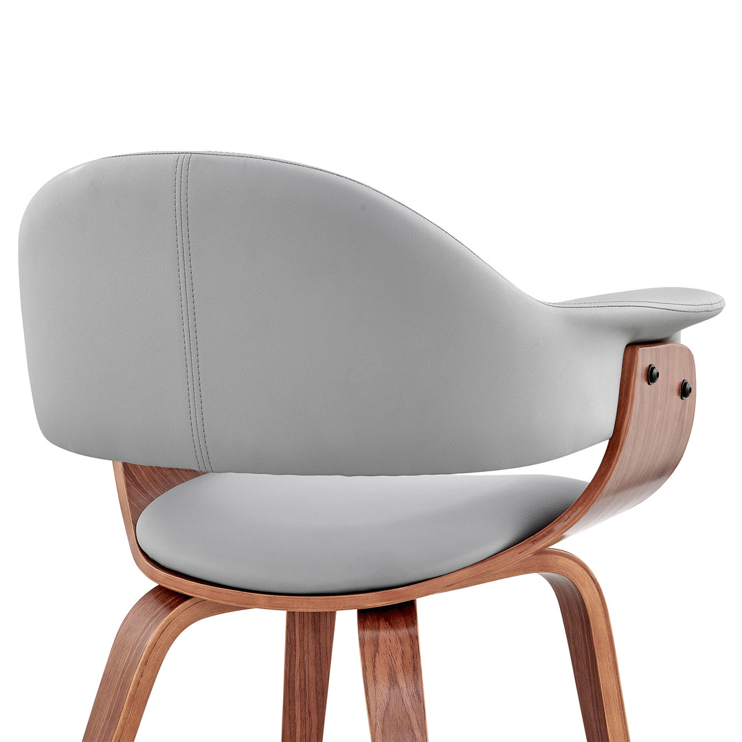 25"W x 19"D x 30"H / Gray/Walnut