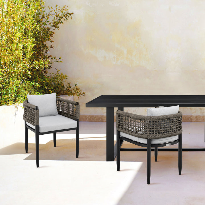 American Home Furniture Armen Living Alegria Outdoor Dining Chair Set of 2