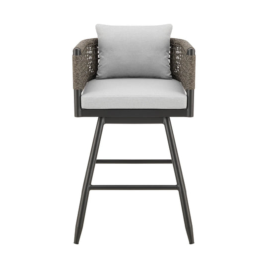 American Home Furniture Armen Living Alegria Outdoor Swivel Counter Stool Set of 2