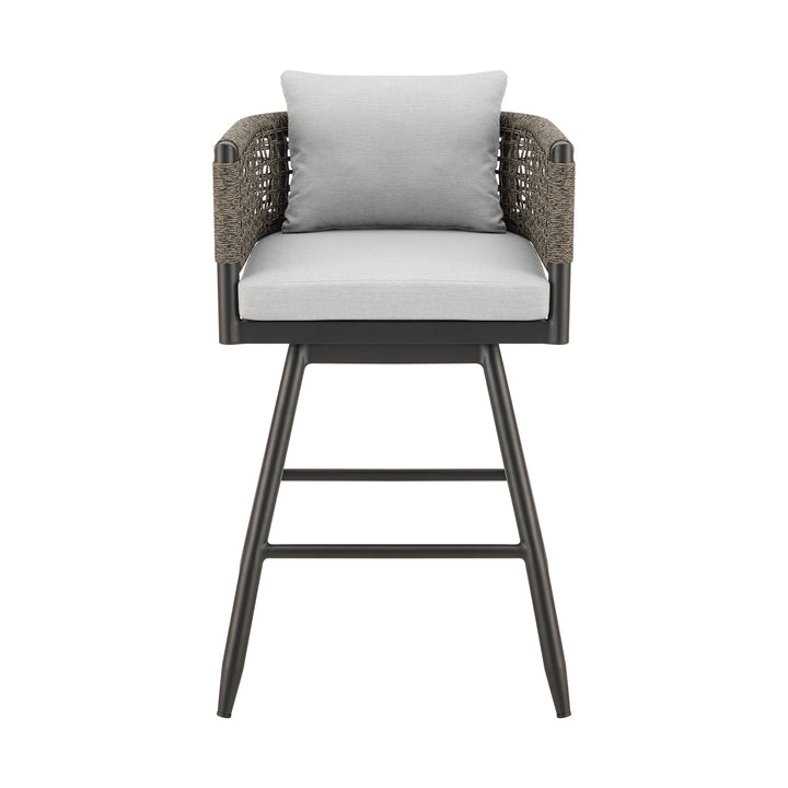 American Home Furniture Armen Living Alegria Outdoor Swivel Counter Stool Set of 2