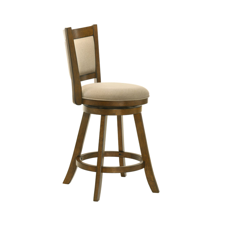 19.5"W x 18.5"D x 38"H / Taupe/Sepia Brown