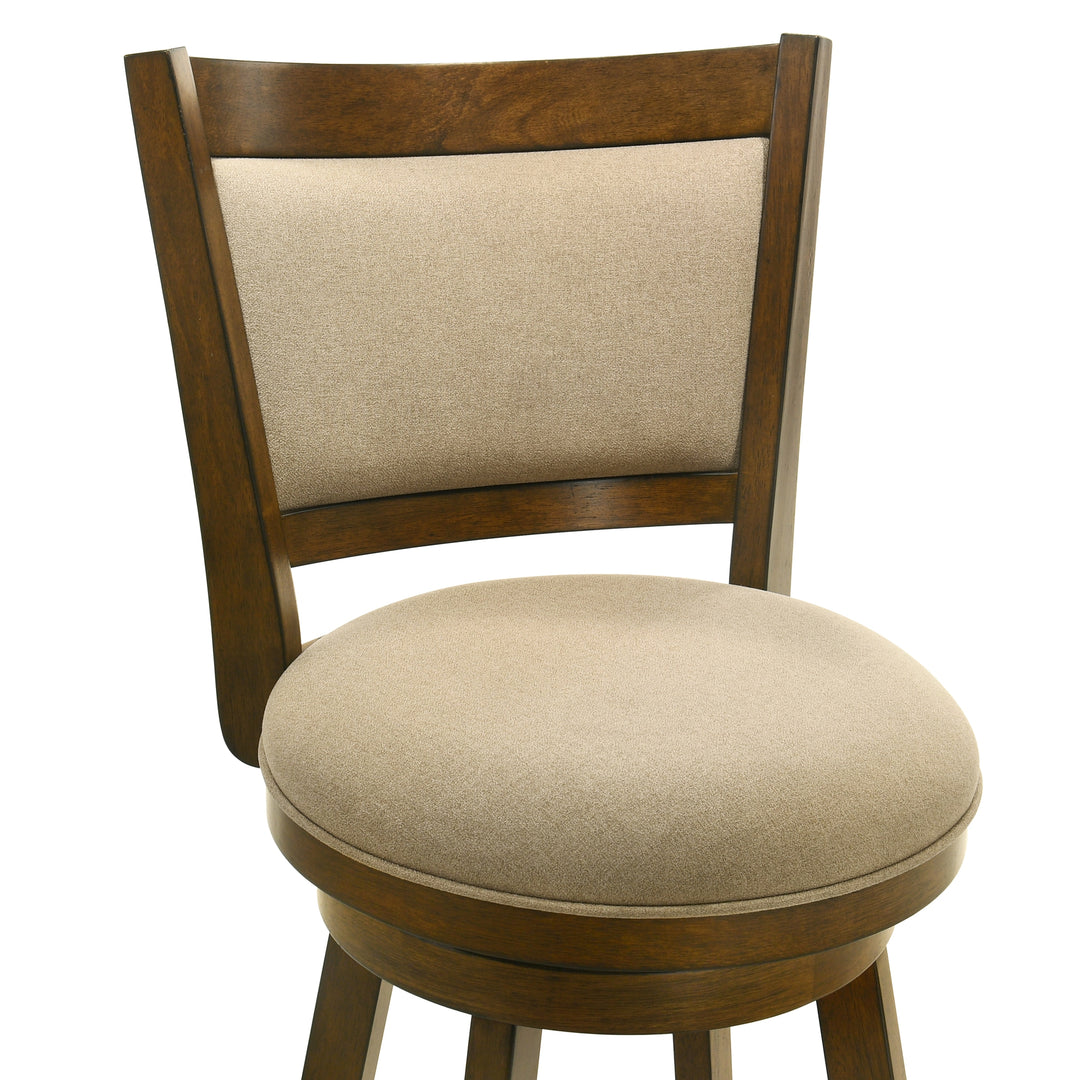 19.5"W x 18.5"D x 38"H / Taupe/Sepia Brown