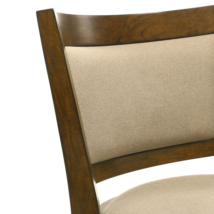 19.5"W x 18.5"D x 38"H / Taupe/Sepia Brown