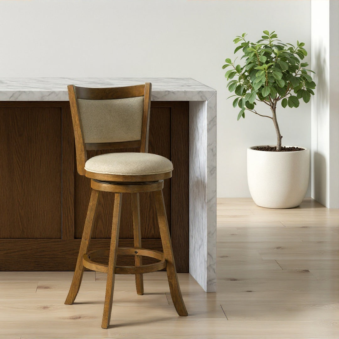 19.5"W x 18.5"D x 43.5"H / Taupe/Sepia Brown