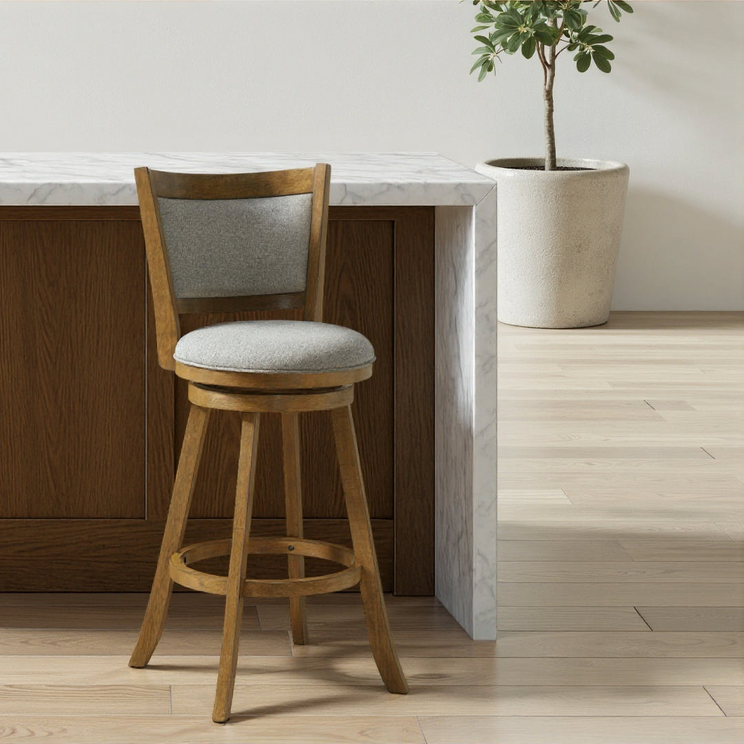 19.5"W x 18.5"D x 43.5"H / Gray/Sepia Brown