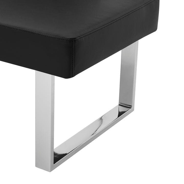 81"W x 69"D x 33"H / Black/Brushed Stainless Steel