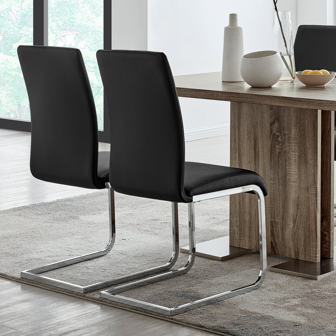 17"W x 23"D x 38"H / Black/Silver