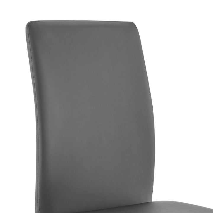 17"W x 23"D x 38"H / Gray/Chrome