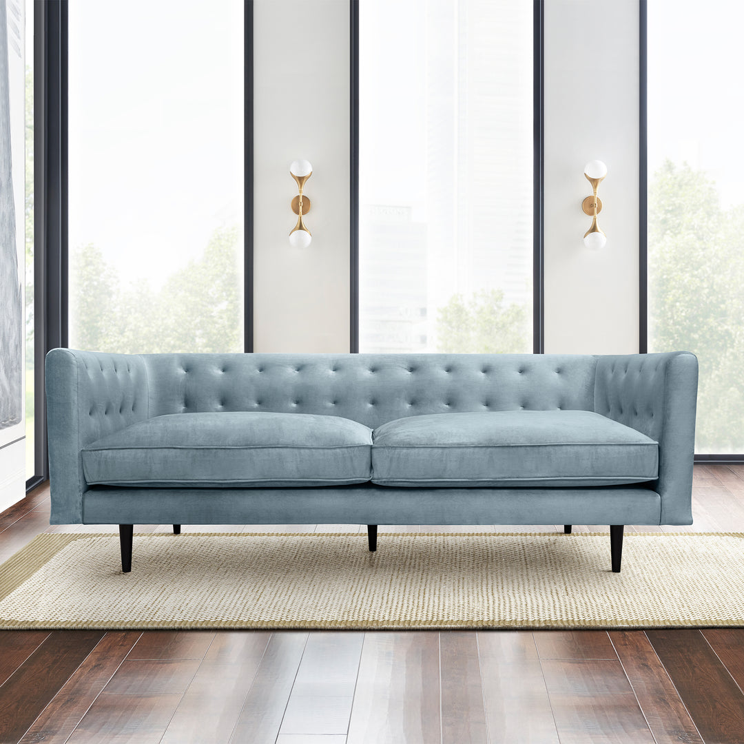 80"W x 34"D x 30"H / Blue/Black