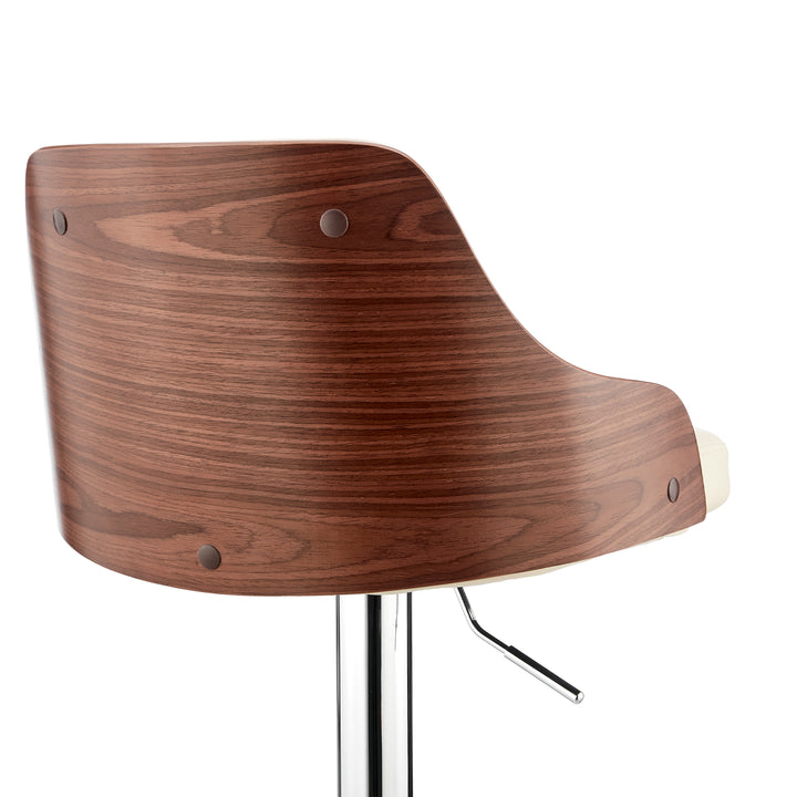 19"W x 19"D x 33-41"H / White/Walnut