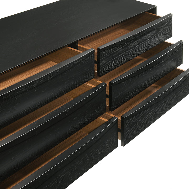 55"W x 18"D x 30"H / Black/Black