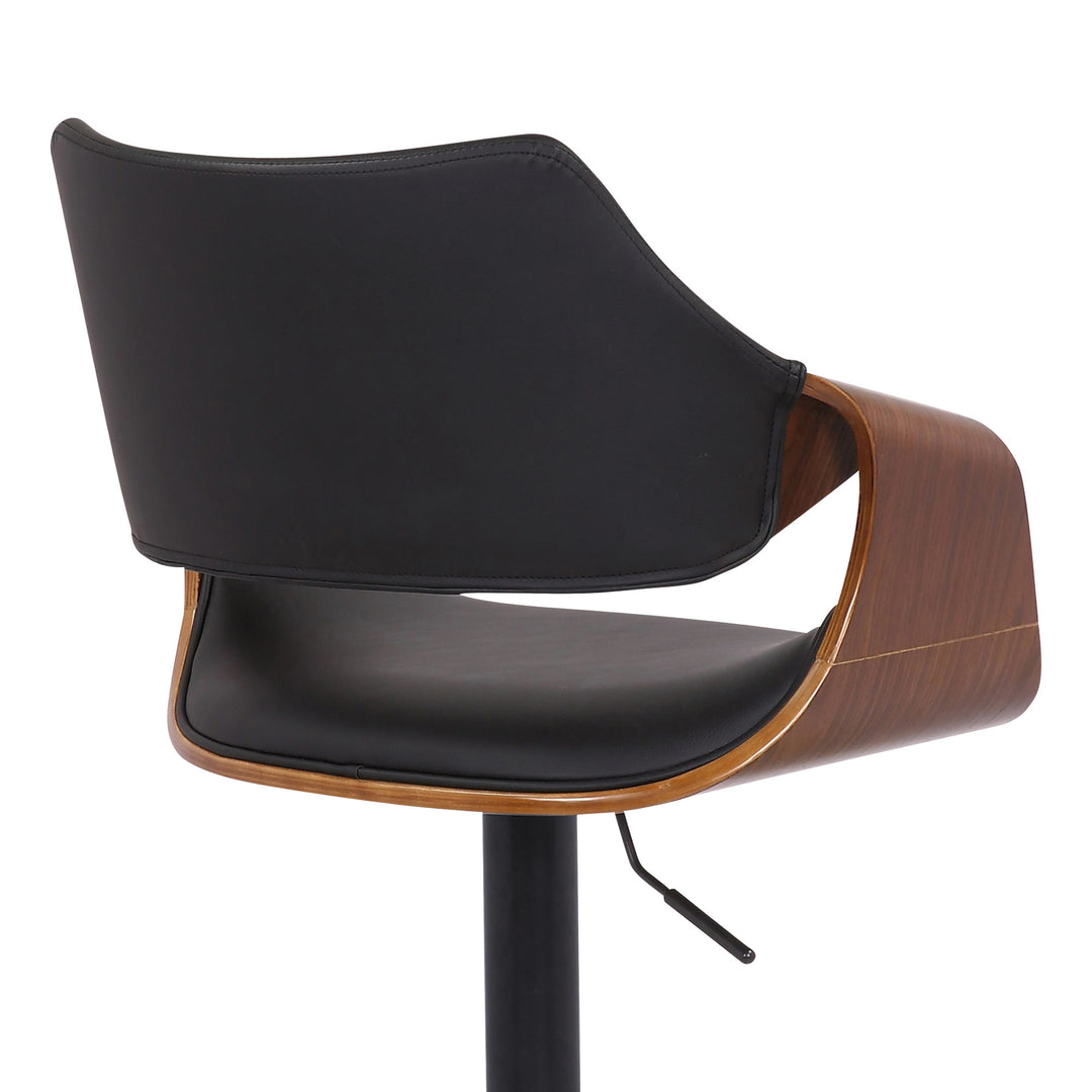 21"W x 21"D x 37-45"H / Black/Walnut