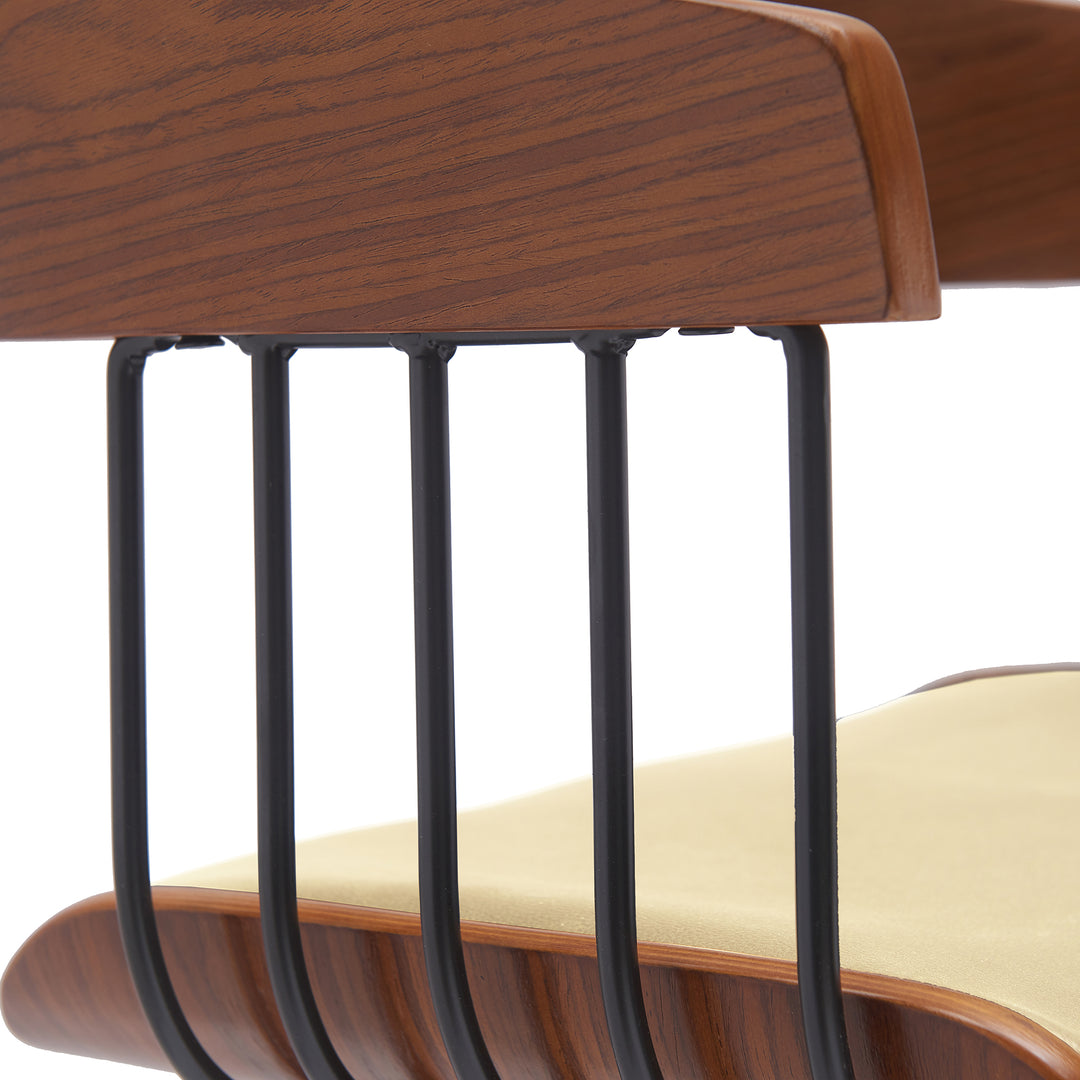 19.5"W x 19.5"D x 41"H / White/Walnut