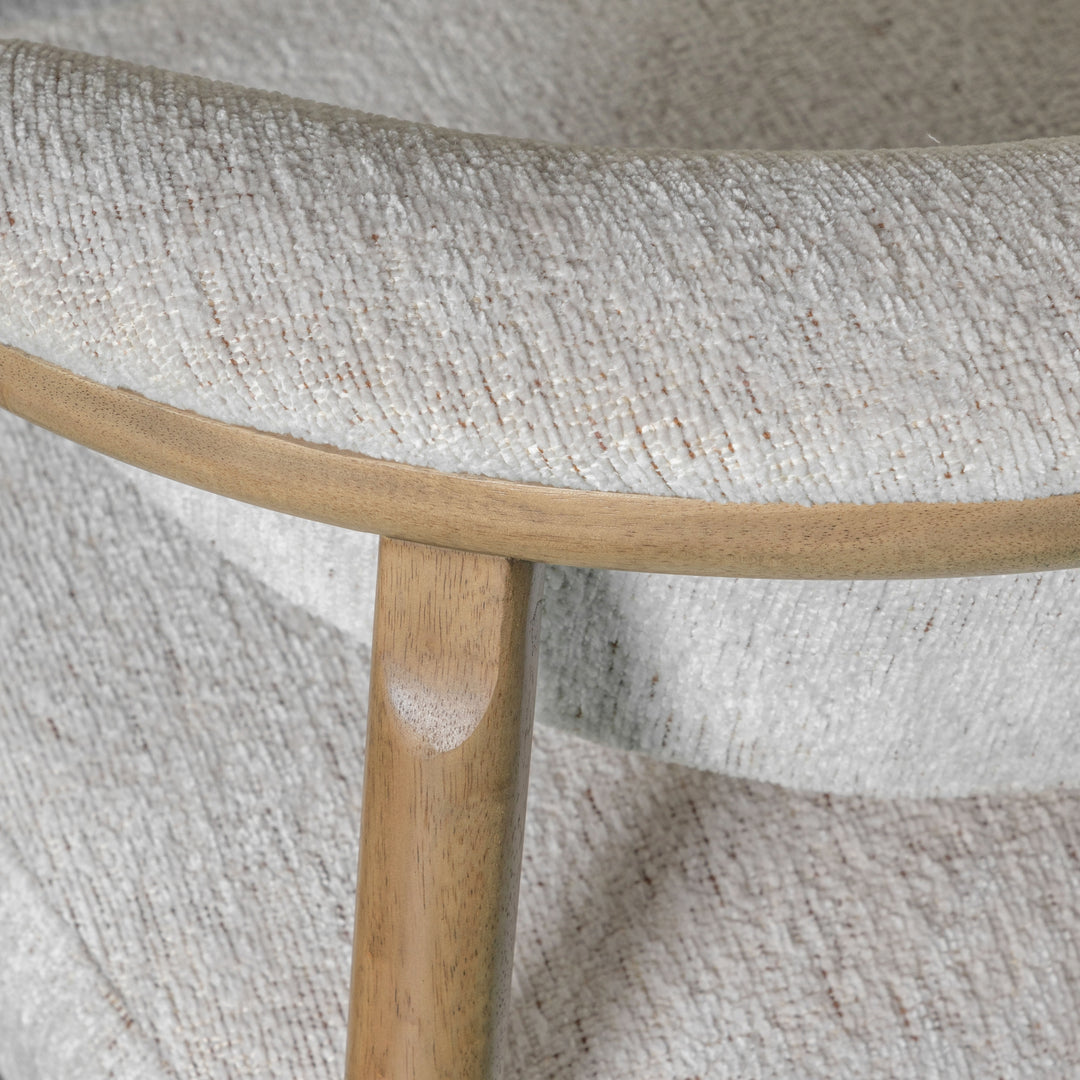 33"W x 30"D x 34"H / Off-White/Brown