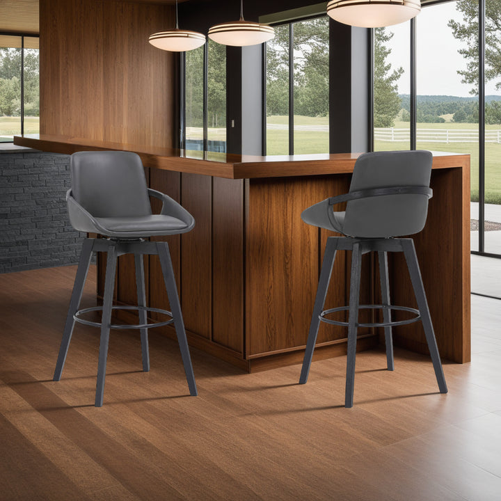 19.5"W x 21"D x 42"H / Gray/Black