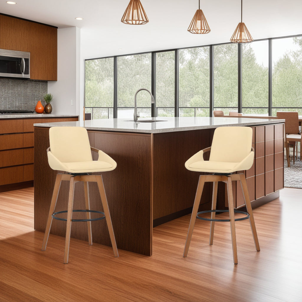 19.5"W x 21"D x 38"H / White/Walnut