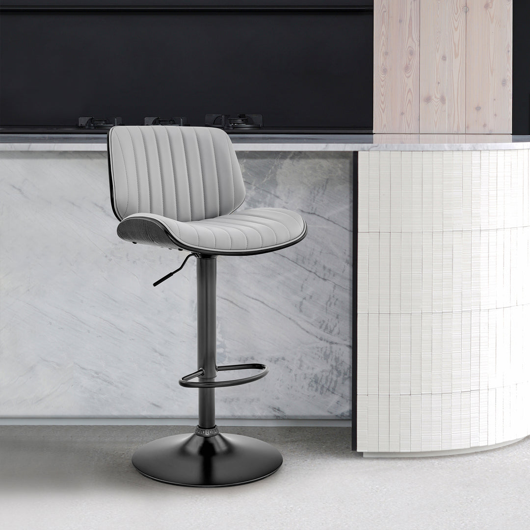 19"W x 20"D x 34-43"H / Gray/Black