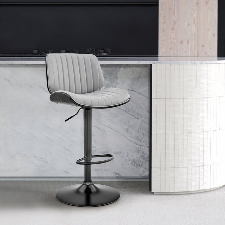 19"W x 20"D x 34-43"H / Gray/Black