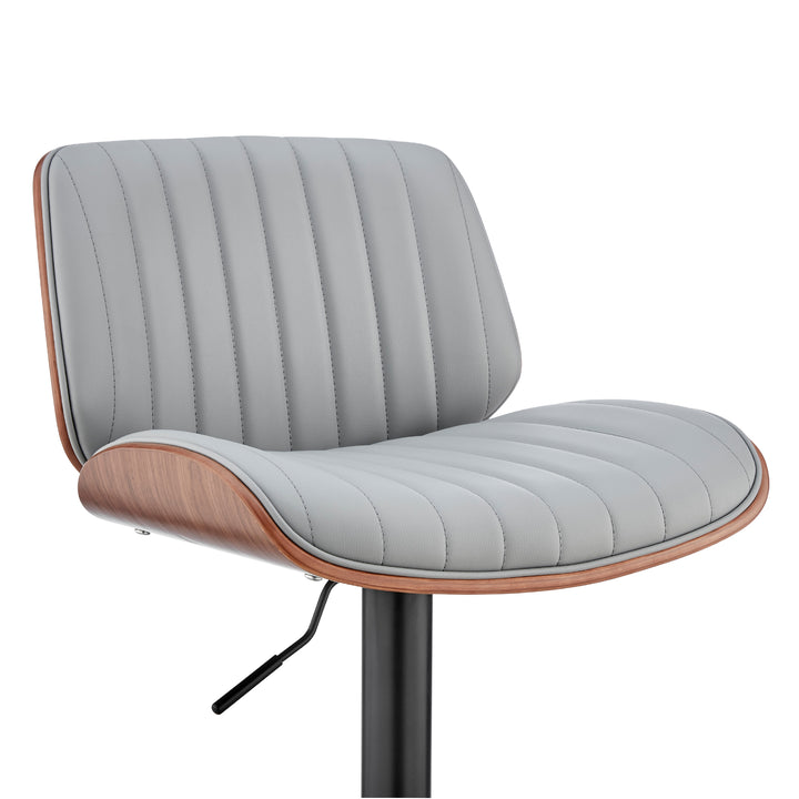 19"W x 20"D x 34-43"H / Gray/Walnut