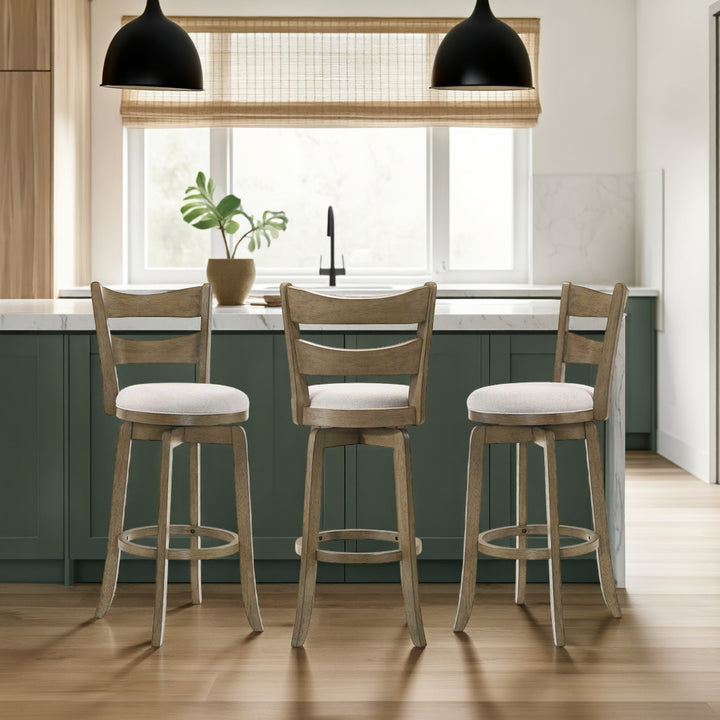 18"W x 19.875"D x 39.375"H / Cream/Putty Brown