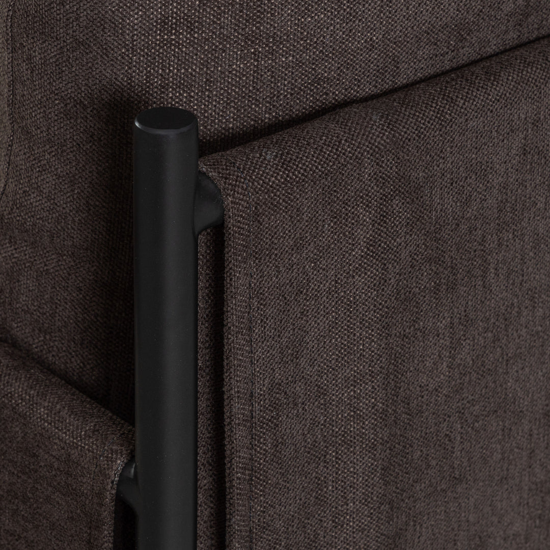 29.6"W x 33"D x 34.25"H / Brown/Black