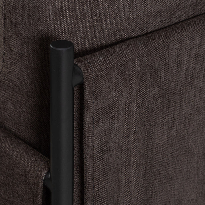 29.6"W x 33"D x 34.25"H / Brown/Black