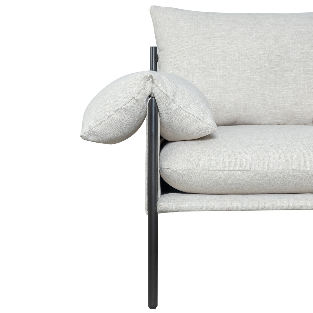 29.6"W x 33"D x 34.25"H / Off-White/Black