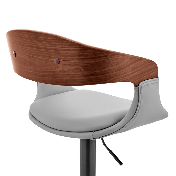 20"W x 19"D x 34-43"H / Gray/Walnut