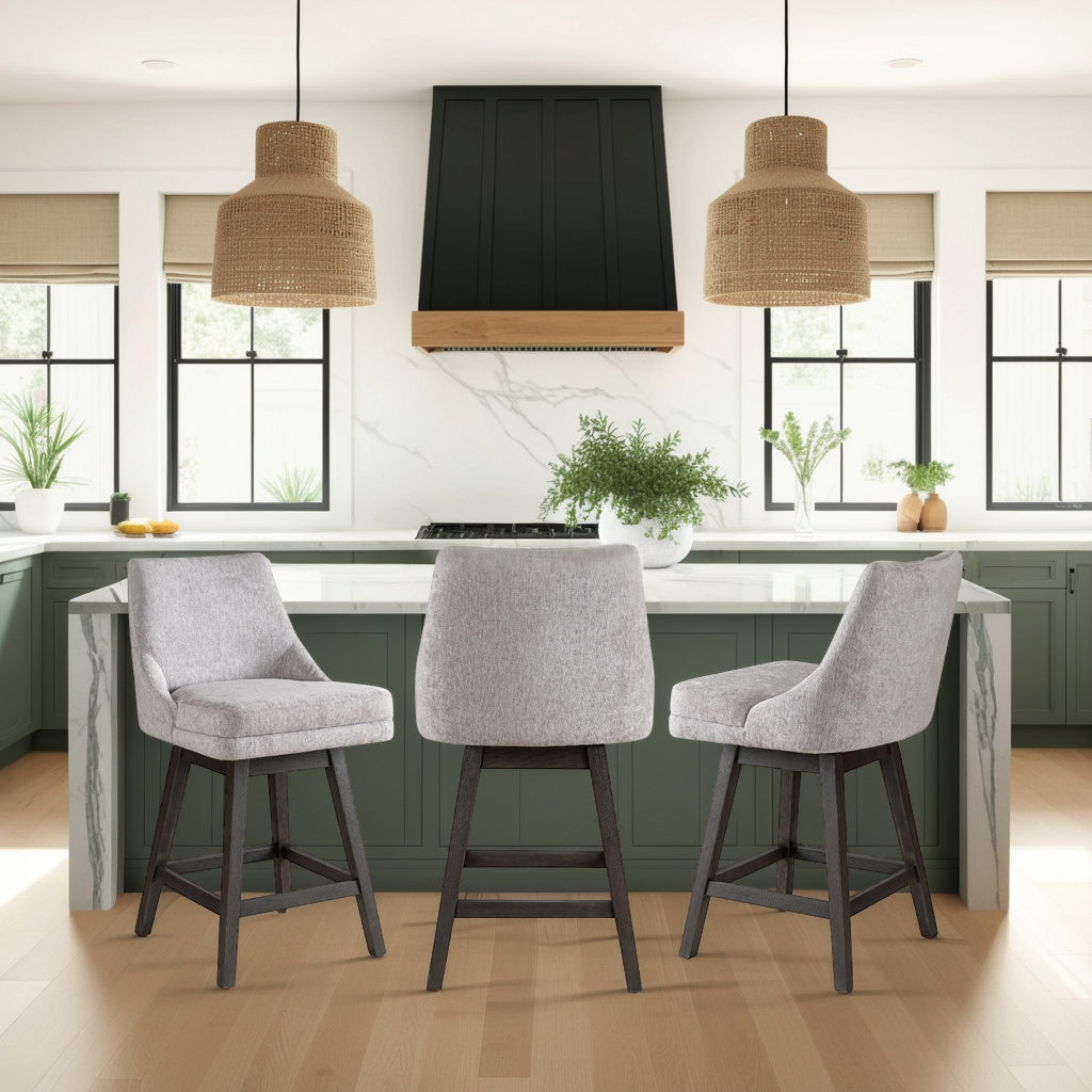 20.5"W x 23.75"D x 38"H / Gray/Gray Wood