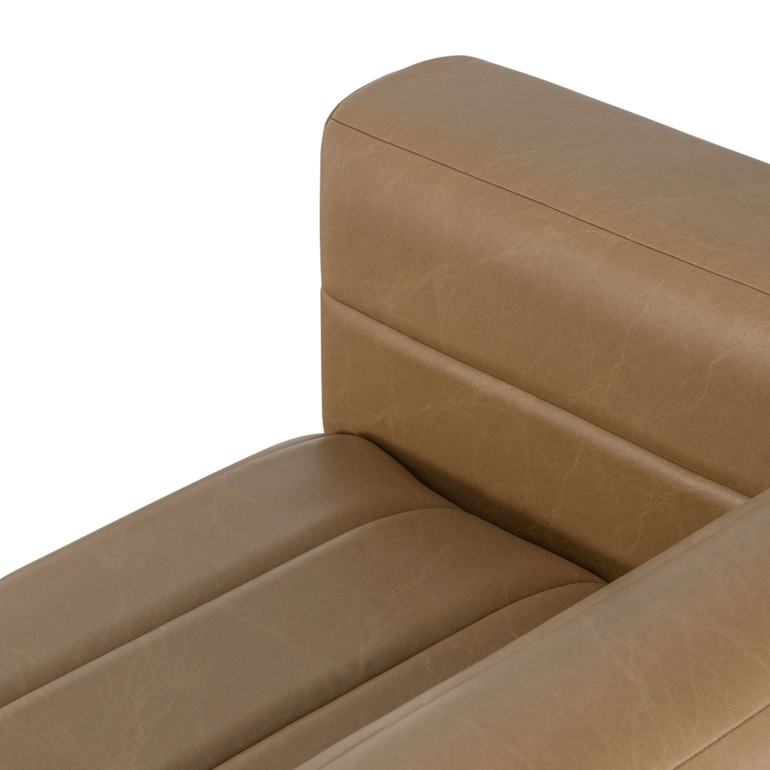 90.5"W x 38.5"D x 29"H / Bistre Brown/Dark Chestnut Brown