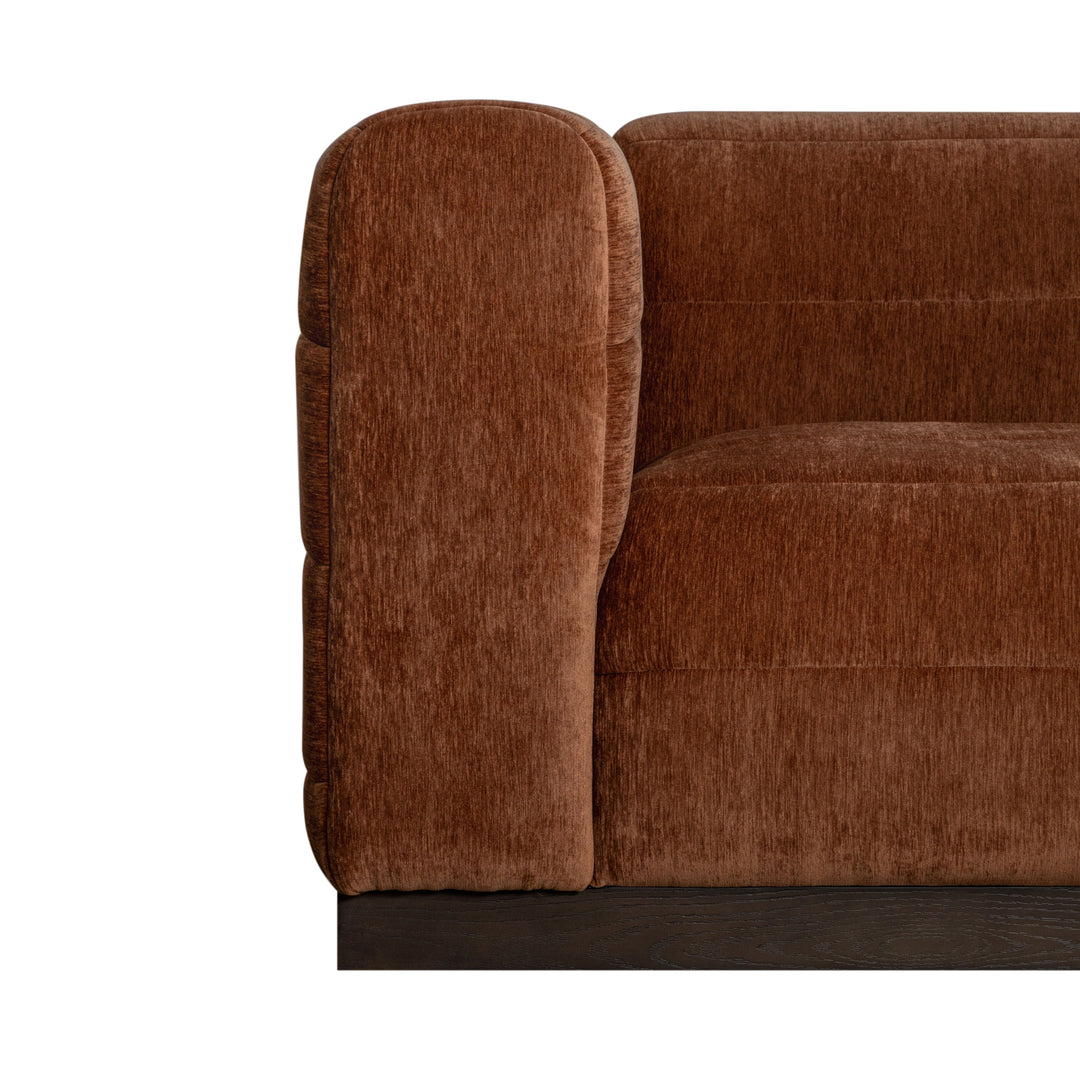 90.5"W x 38.5"D x 29"H / Logan Brown/Dark Chestnut Brown