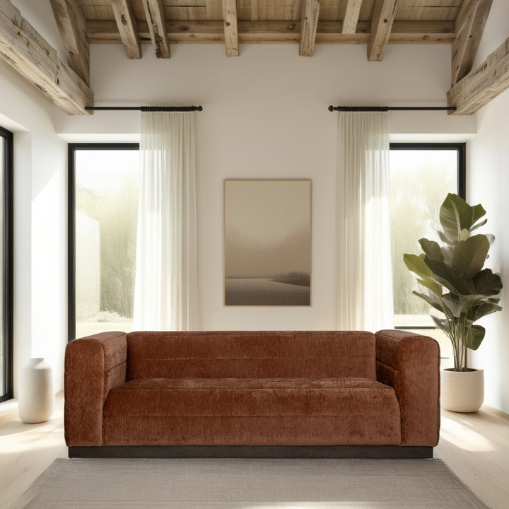 90.5"W x 38.5"D x 29"H / Logan Brown/Dark Chestnut Brown