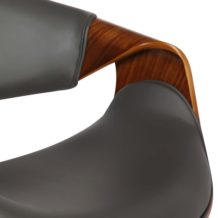 21"W x 21"D x 35-43"H / Gray/Walnut