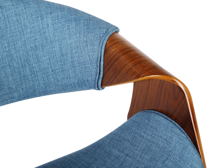 21"W x 22"D x 29"H / Blue/Walnut