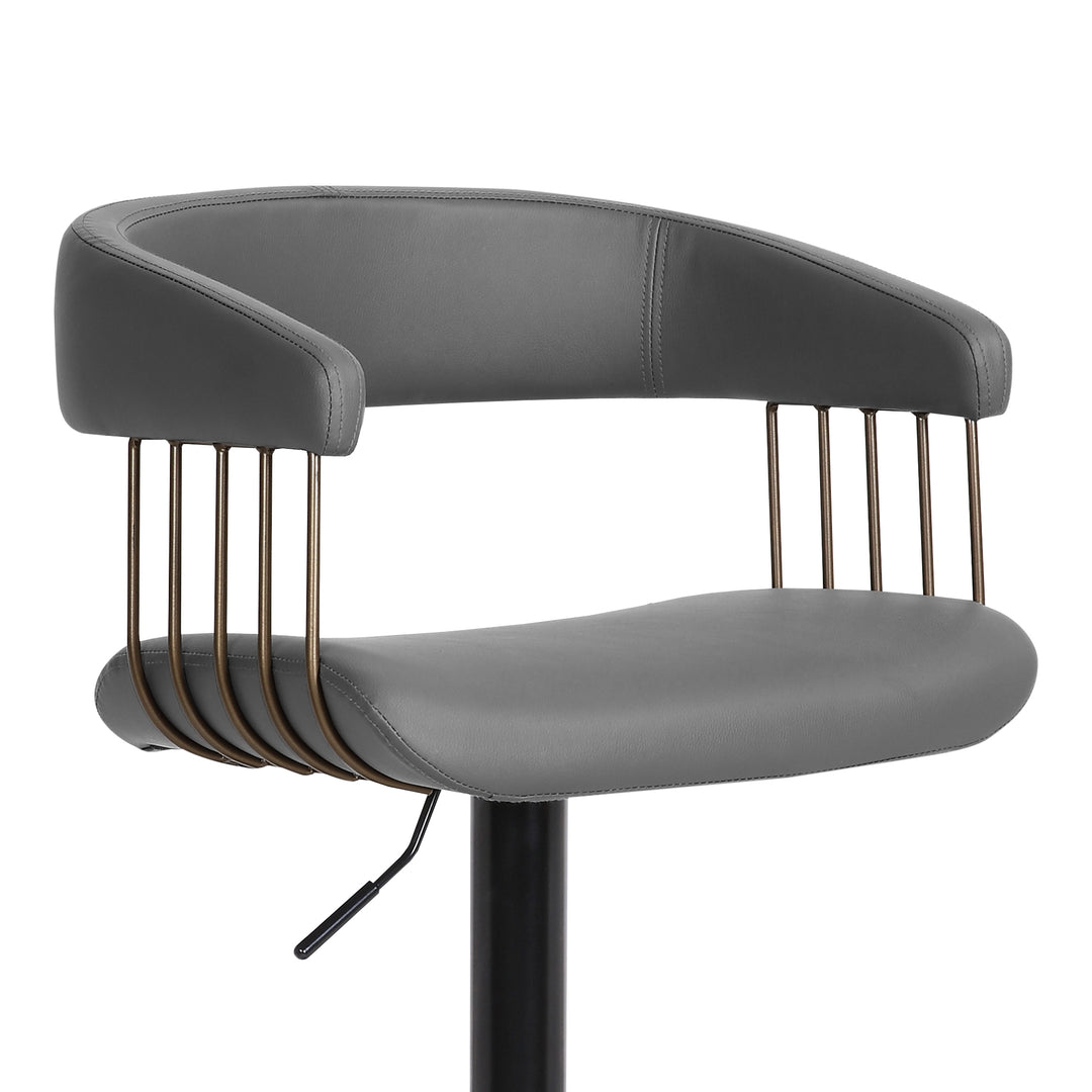 18"W x 20"D x 35 - 44"H / Gray/Black / Golden Bronze