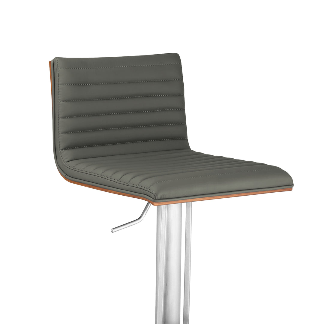 19"W x 17"D x 33-43"H / Gray/Chrome