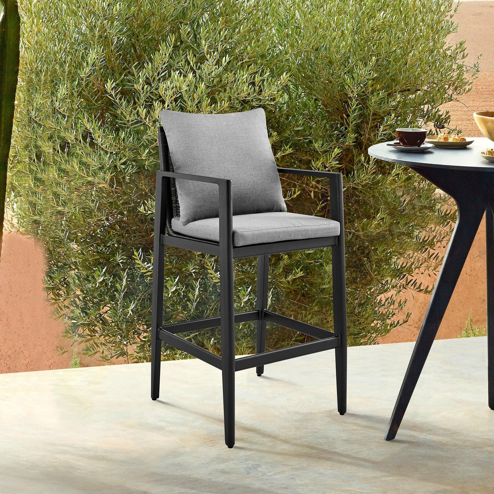 American Home Furniture Armen Living Cayman Outdoor Barstool Set of 2
