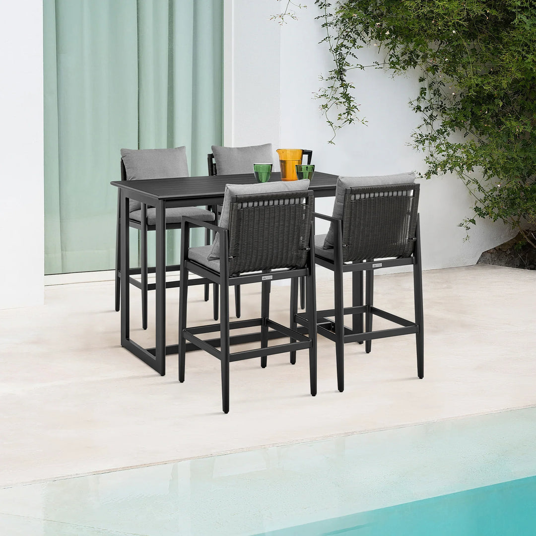 American Home Furniture Armen Living Cayman Outdoor Barstool Set of 2