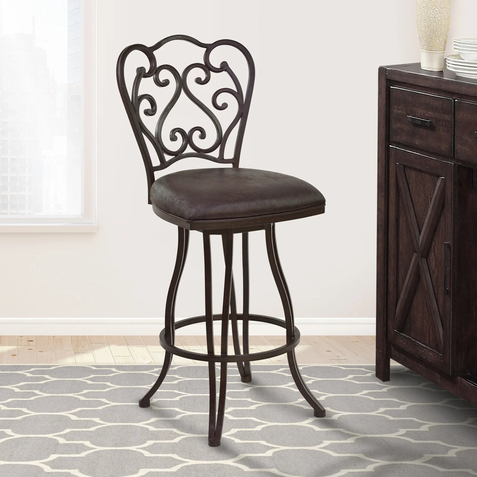 American Home Furniture Armen Living Celeste 26" Counter Stool Set of 2