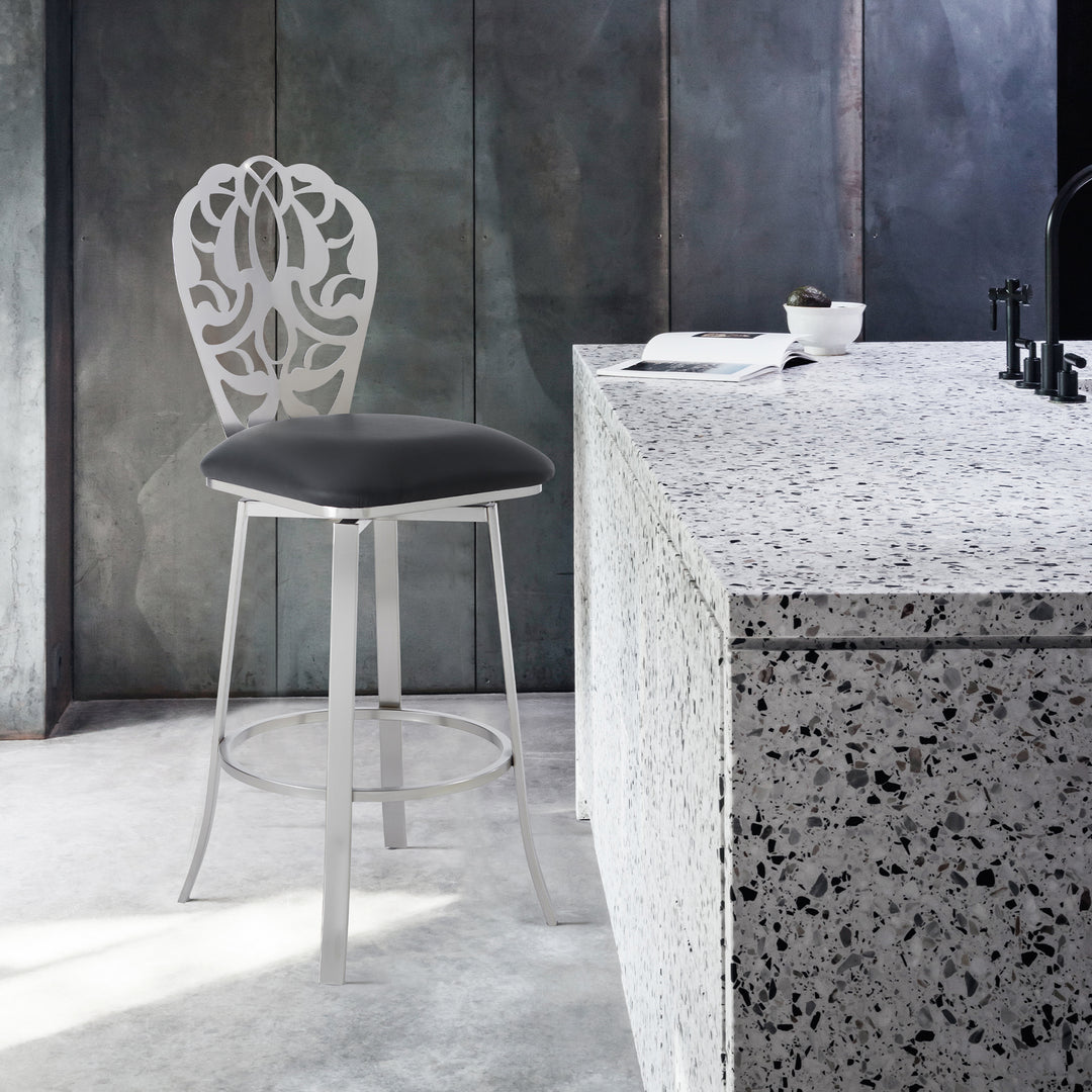 American Home Furniture Armen Living Cherie 30" Barstool Set of 2