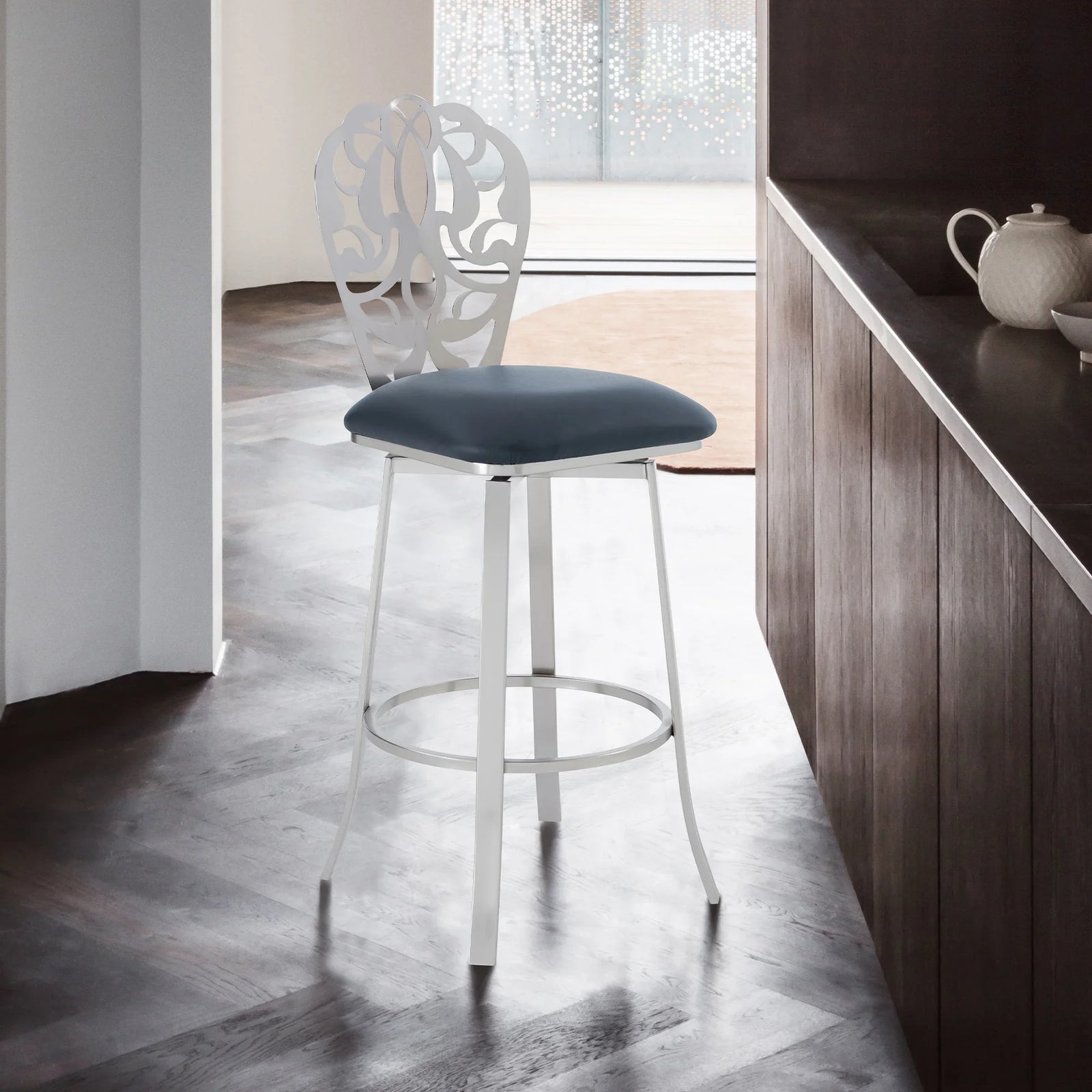 American Home Furniture Armen Living Cherie 26" Counter Stool Set of 2