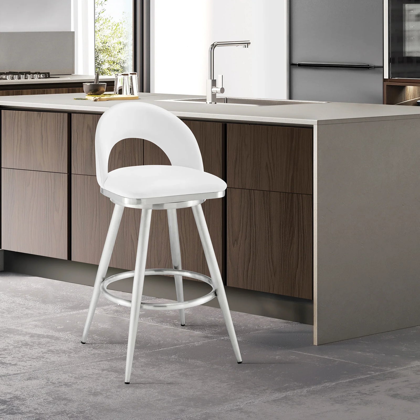 American Home Furniture Armen Living Charlotte 30" Barstool Set of 2